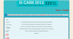 Desktop Screenshot of caim2012.frba.utn.edu.ar