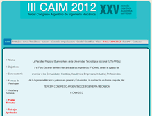 Tablet Screenshot of caim2012.frba.utn.edu.ar